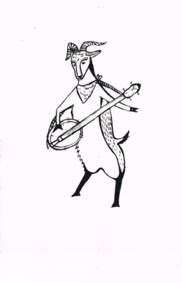 Goat and banjo by Keith Del Principe